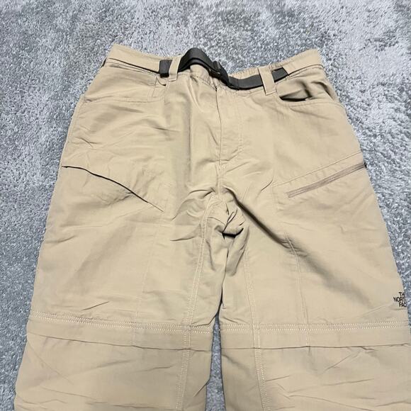 North Face Convertible Pants Mens Medium Zip Off Hiking Outdoor Nylon Belted - Picture 2 of 12